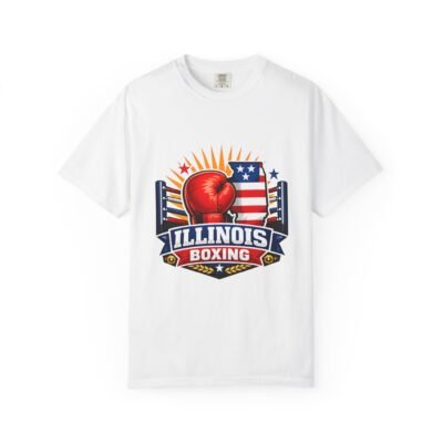Illinois Boxing T-Shirt — USA Flag Boxing Glove Graphic Tee