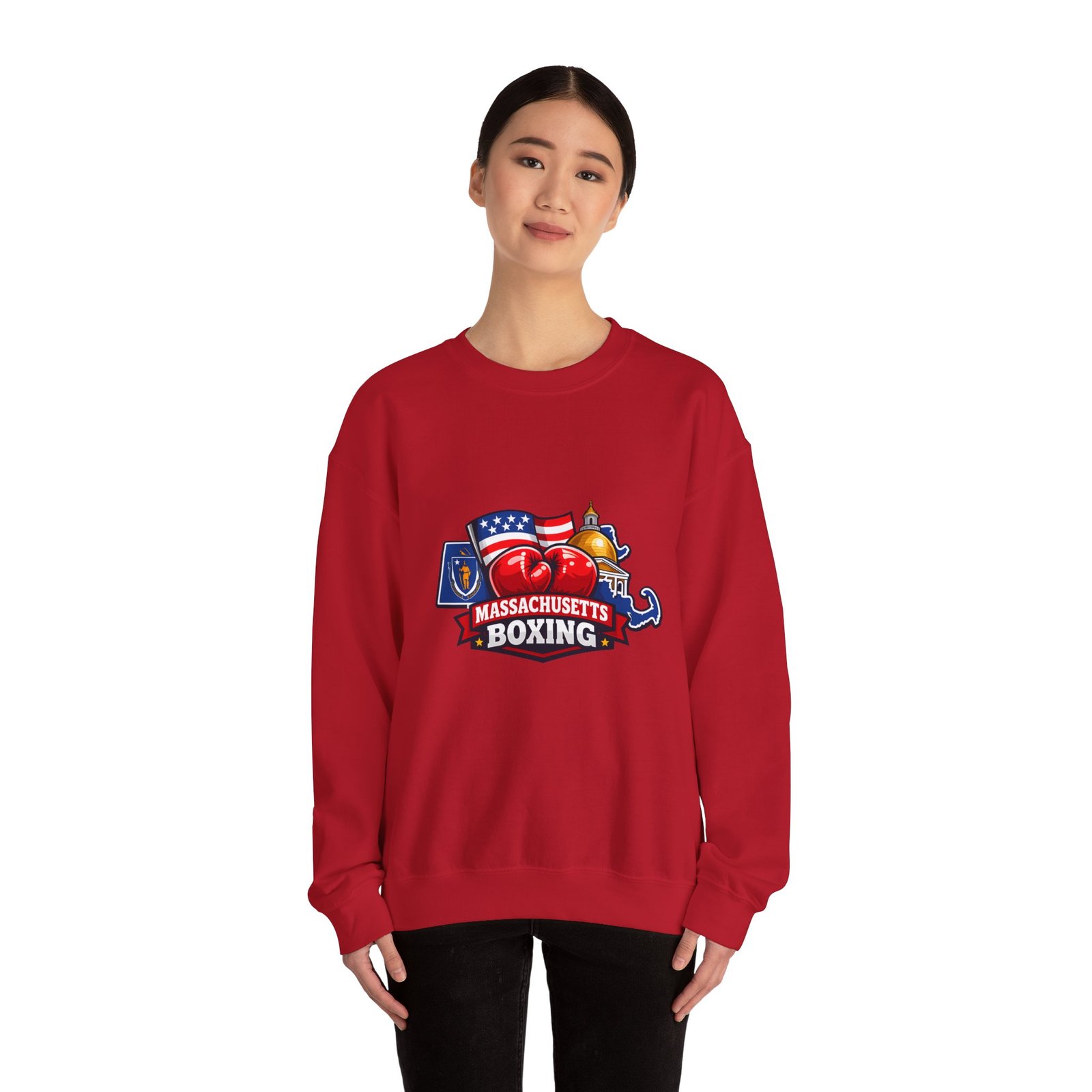 Massachusetts Boxing Crewneck Sweatshirt - Image 56