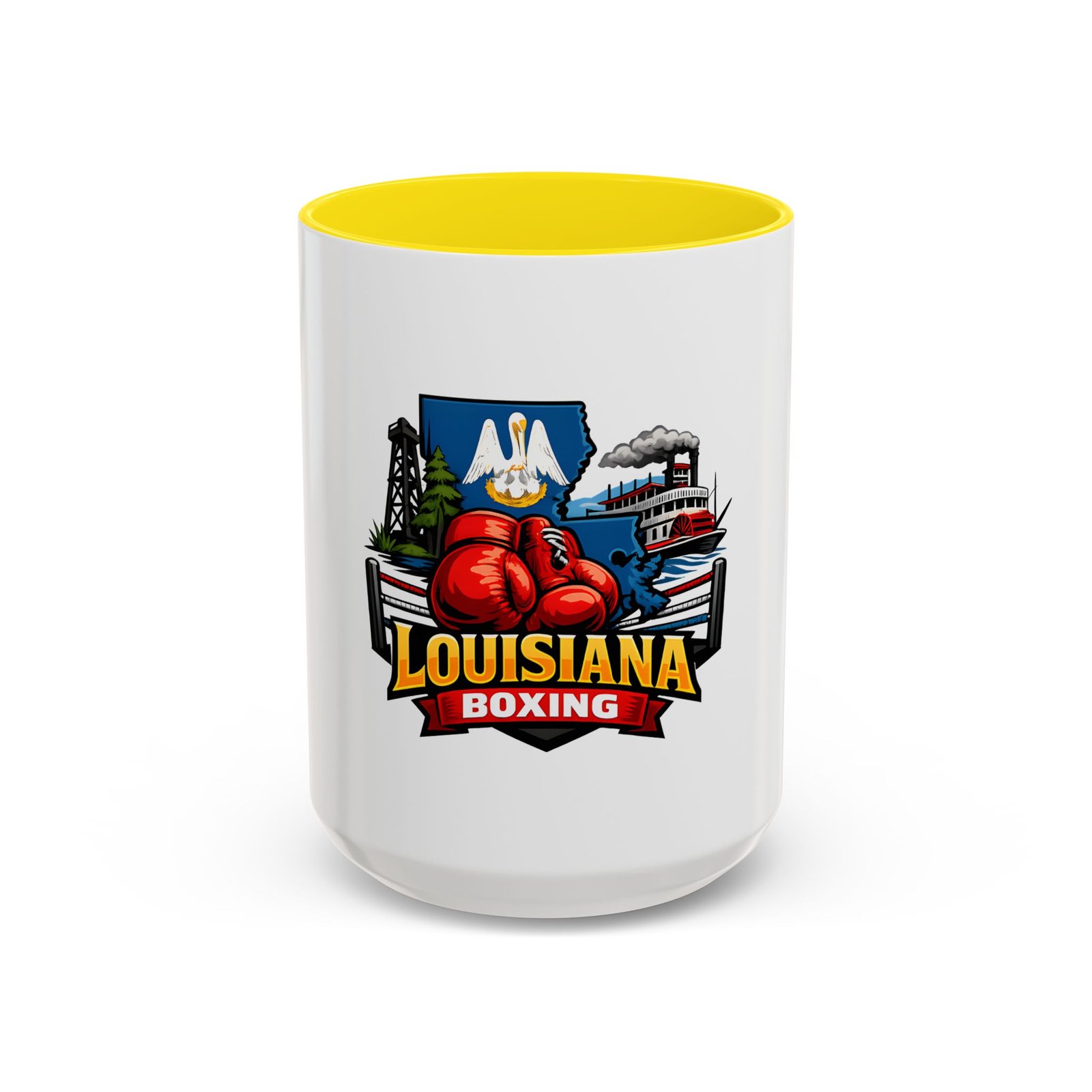 Louisiana Boxing Accent Coffee Mug – Red Gloves State Pride (11/15oz) - Image 53