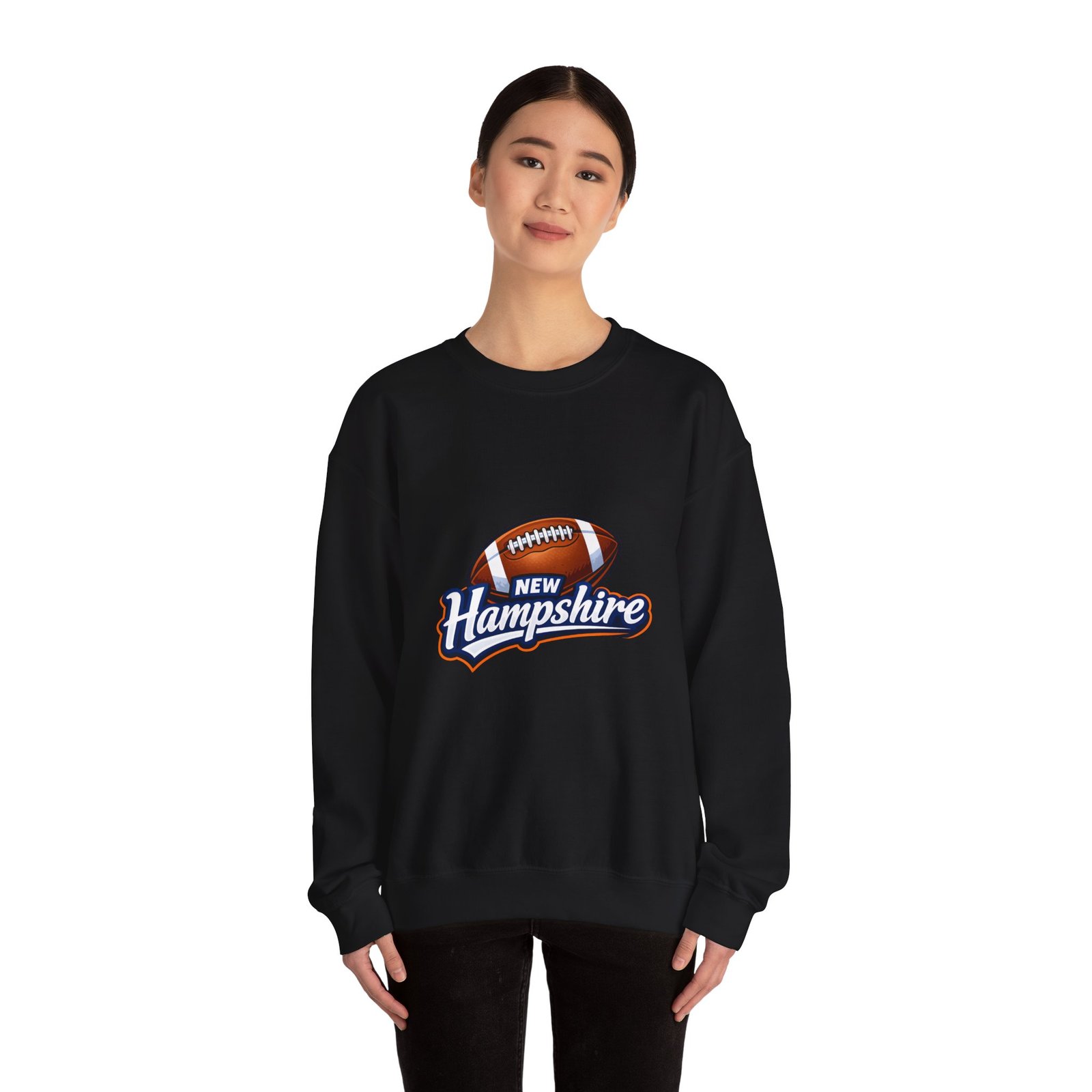 New Hampshire Football Crewneck Sweatshirt — Retro State Football Logo - Image 20