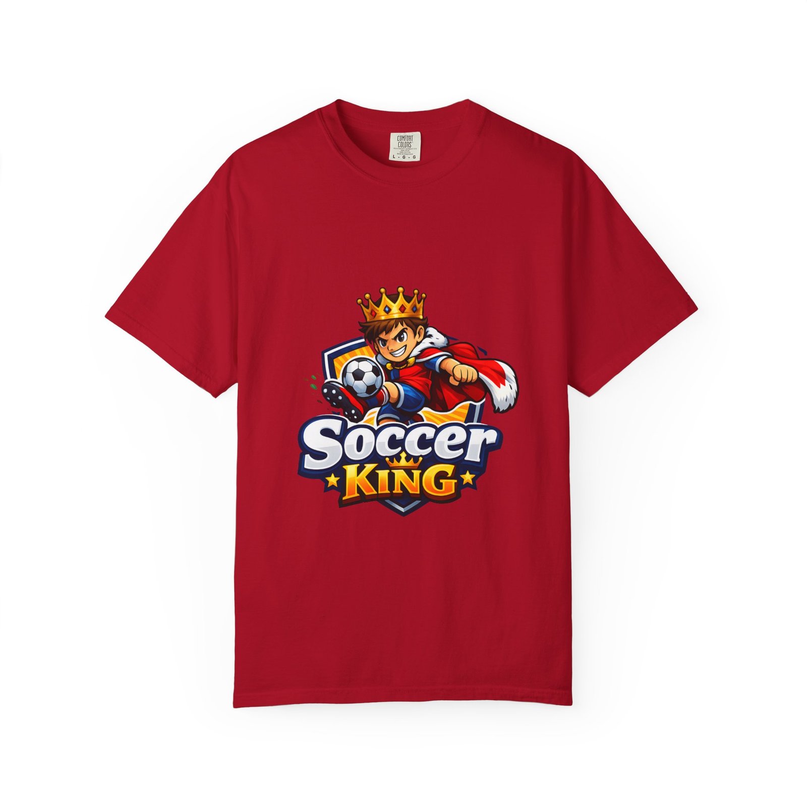 Soccer King T-Shirt — Kids' Youth Soccer Crown Graphic Tee - Image 57