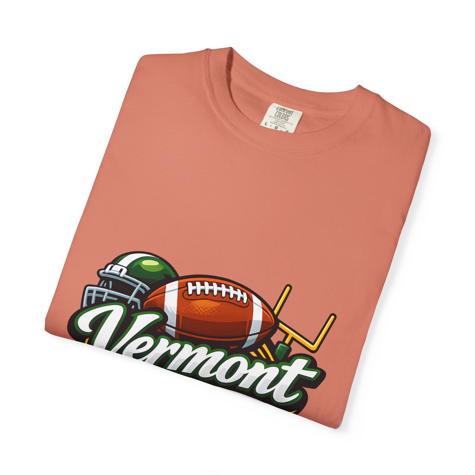 Vermont Football State T-Shirt — Retro Helmet & Goalpost Design - Image 7