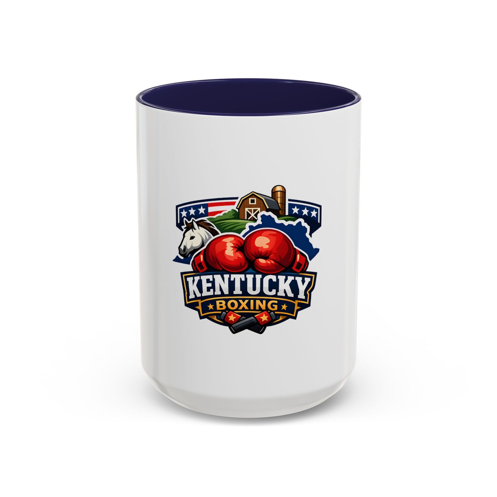 Kentucky Boxing Coffee Mug — State Pride Boxing Logo Accent Mug (11/15 oz) - Image 21