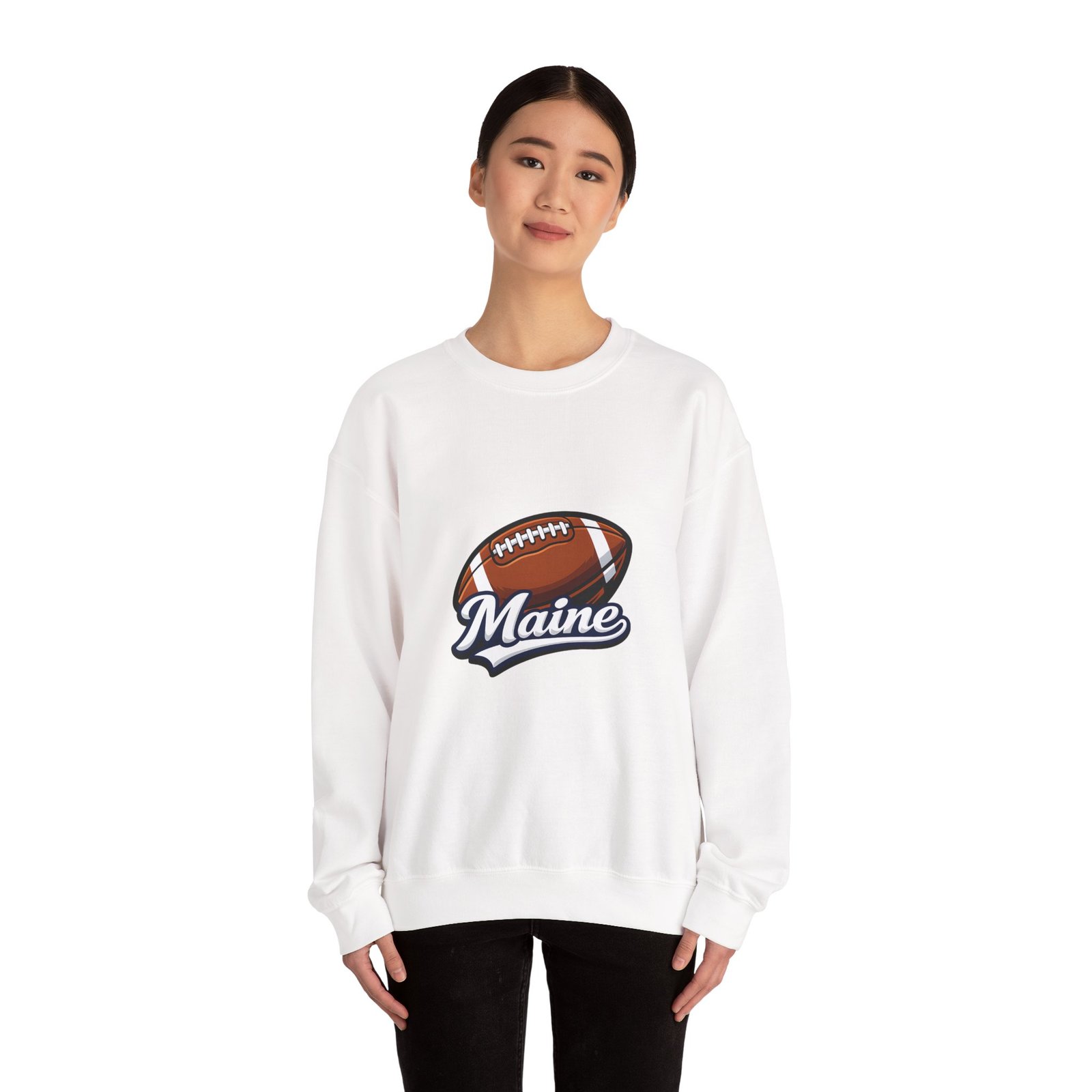 Maine Football Crewneck Sweatshirt - Image 4