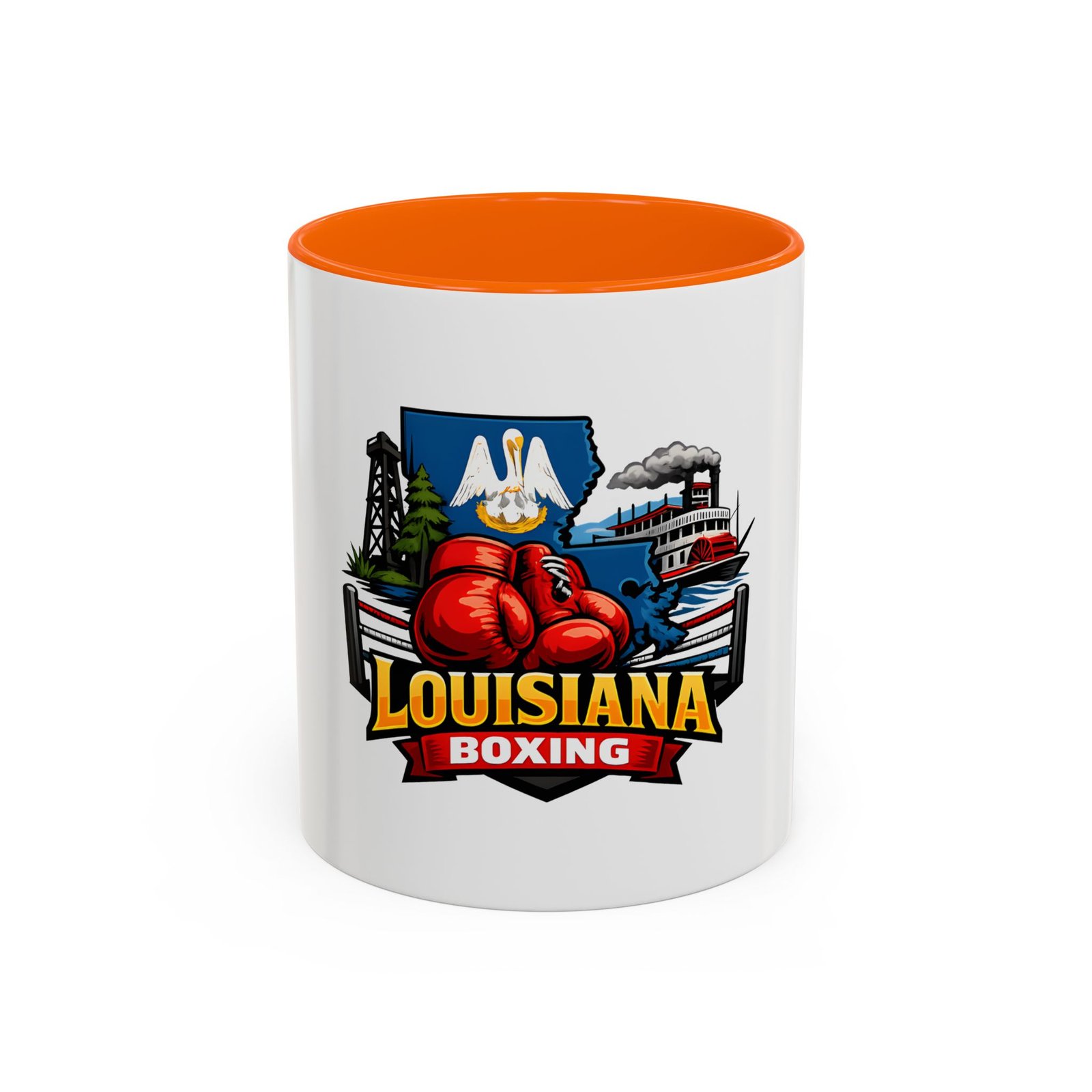 Louisiana Boxing Accent Coffee Mug – Red Gloves State Pride (11/15oz) - Image 41