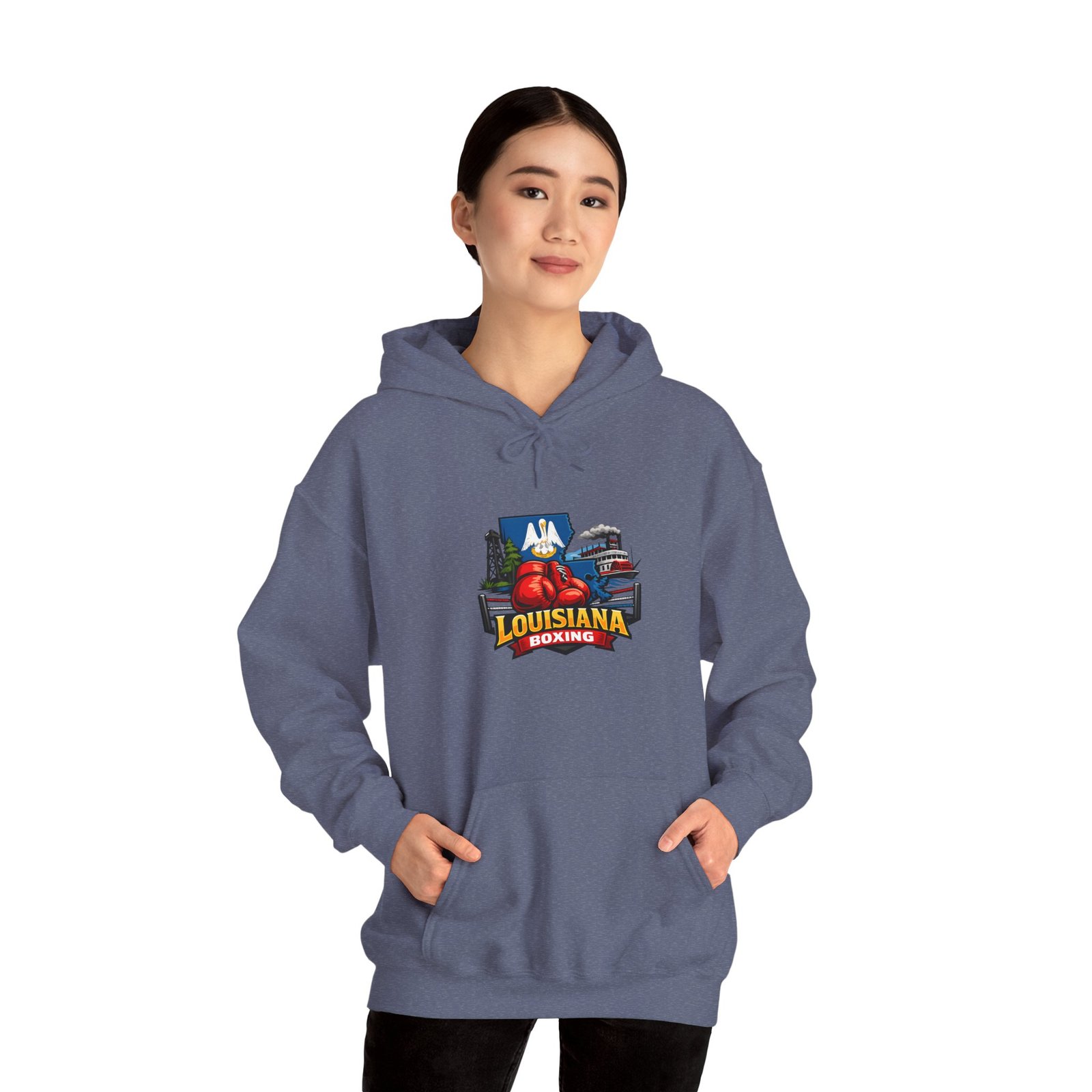 Louisiana Boating Graphic Hoodie — Cajun Crab & Bayou Travel Sweatshirt - Image 28
