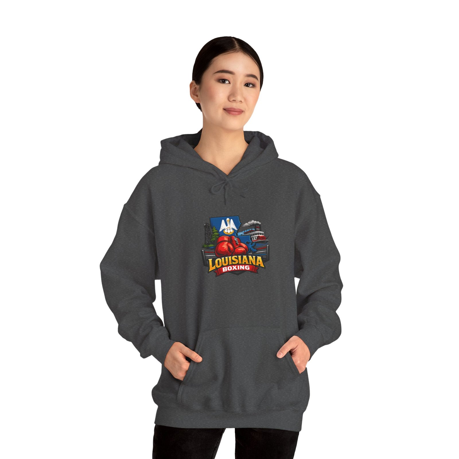 Louisiana Boating Graphic Hoodie — Cajun Crab & Bayou Travel Sweatshirt - Image 4