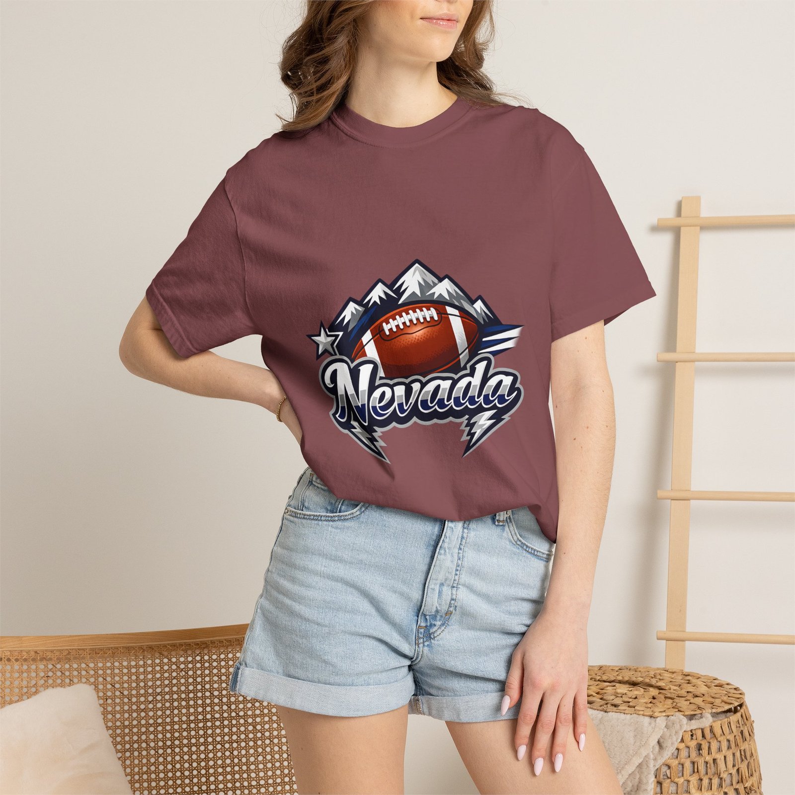 Nevada Football T-Shirt — Mountain Football Tee - Image 16