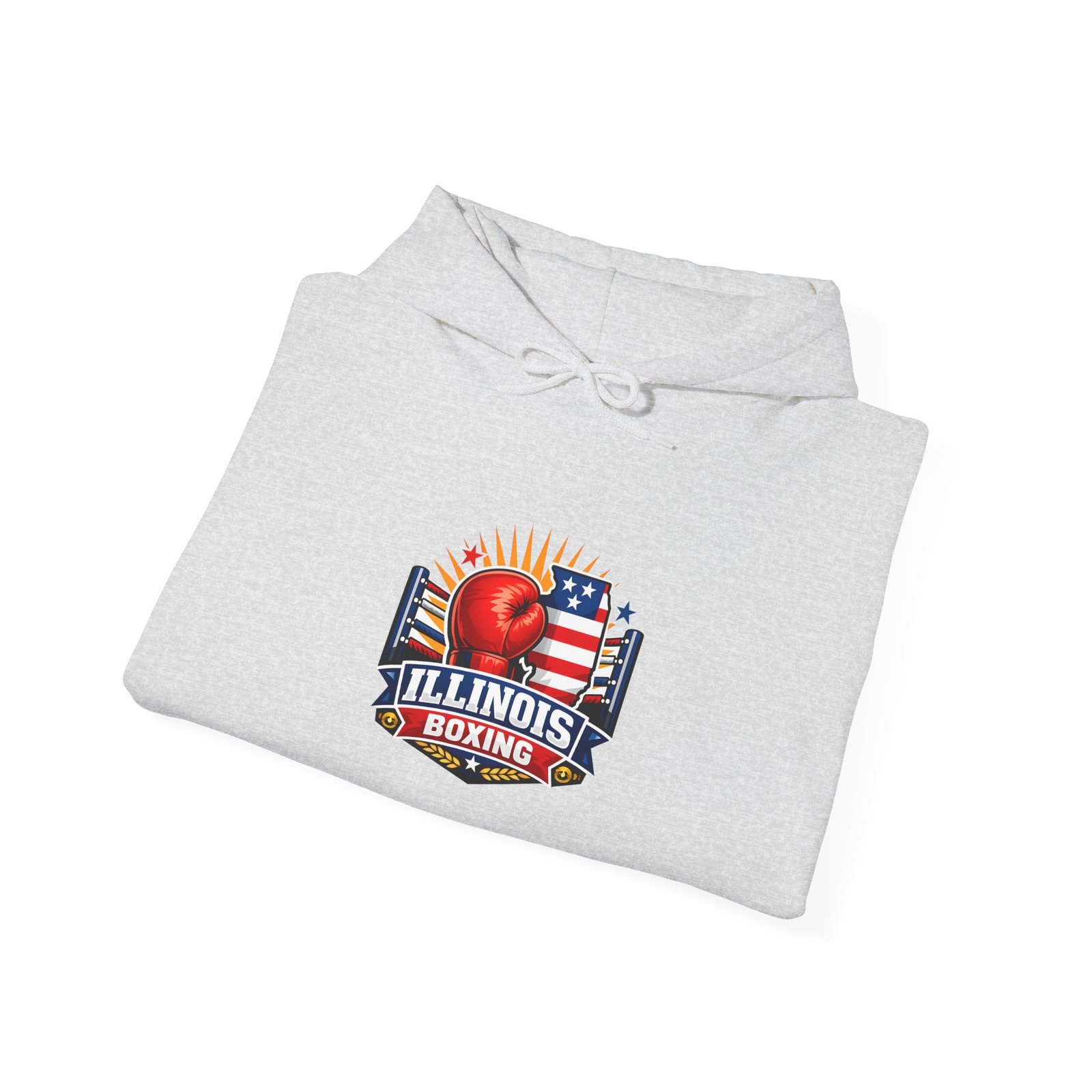 Illinois Boxing Hoodie — Vintage USA Boxing Logo Pullover - Image 8