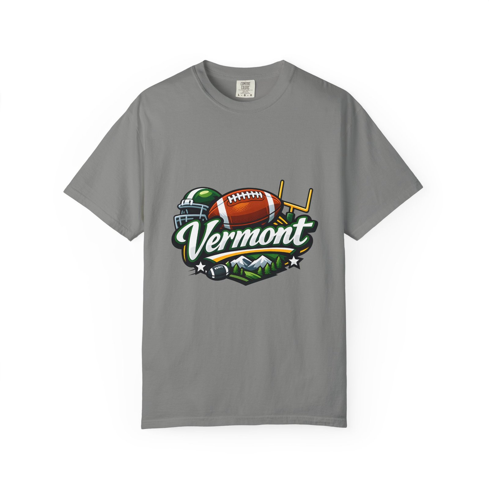 Vermont Football State T-Shirt — Retro Helmet & Goalpost Design - Image 41