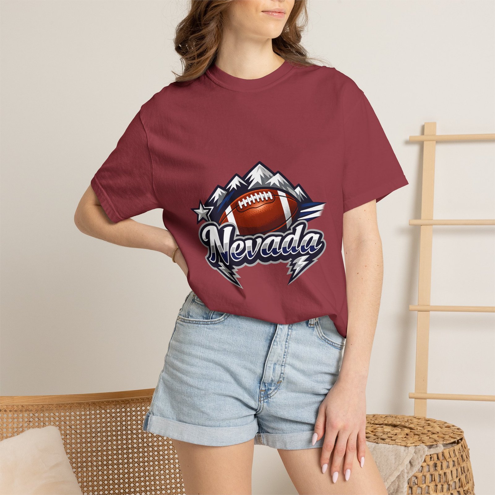Nevada Football T-Shirt — Mountain Football Tee - Image 56