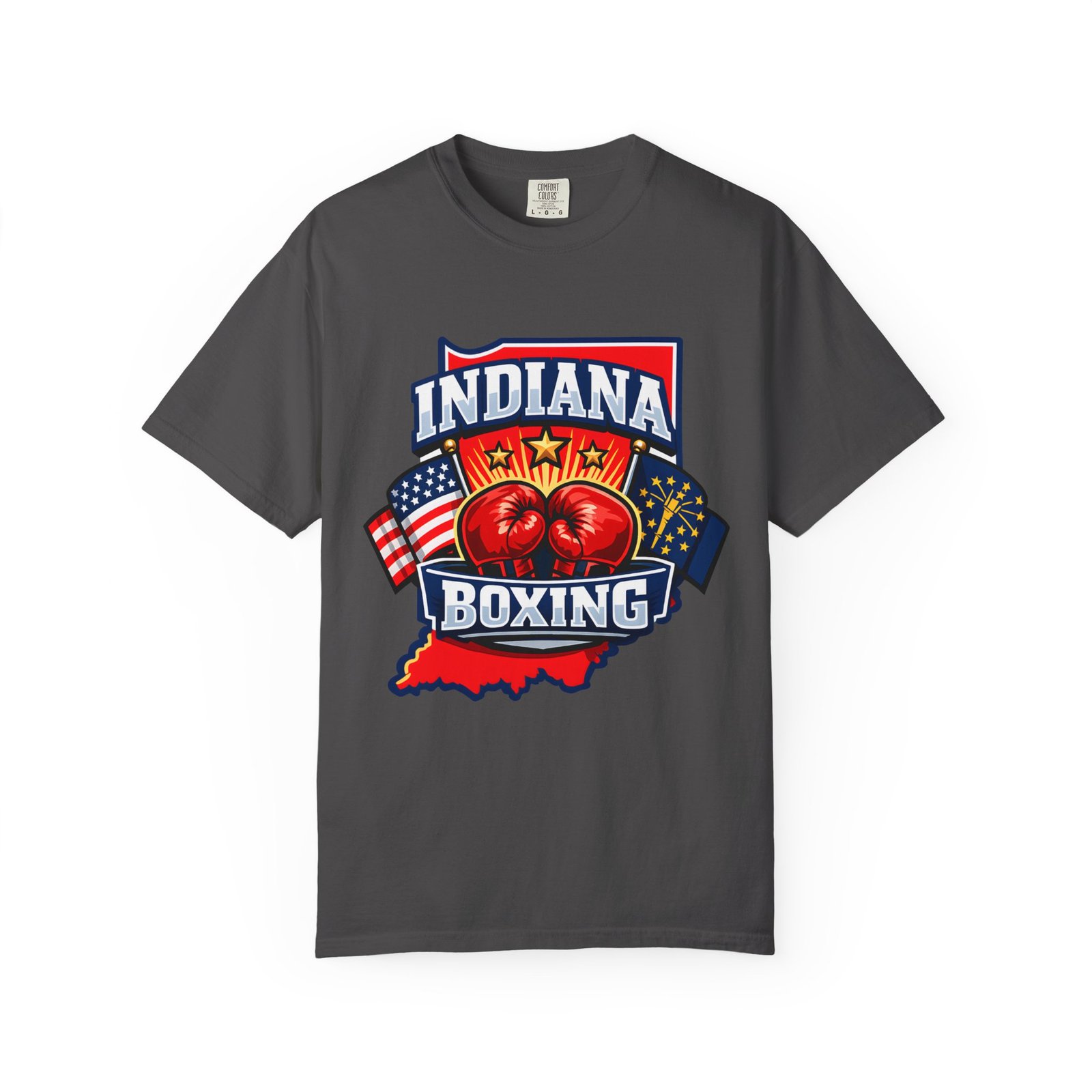 Indiana Boxing T-Shirt — State Pride Boxing Tee with Gloves & Flags - Image 45