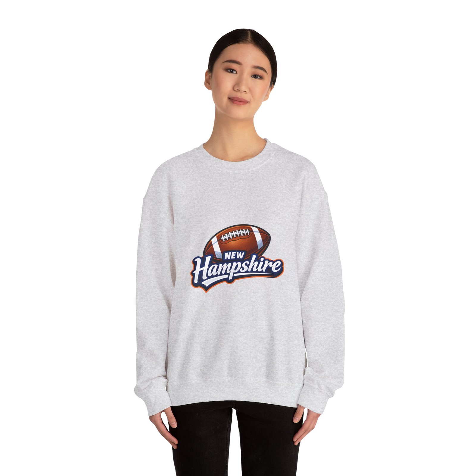 New Hampshire Football Crewneck Sweatshirt — Retro State Football Logo - Image 12