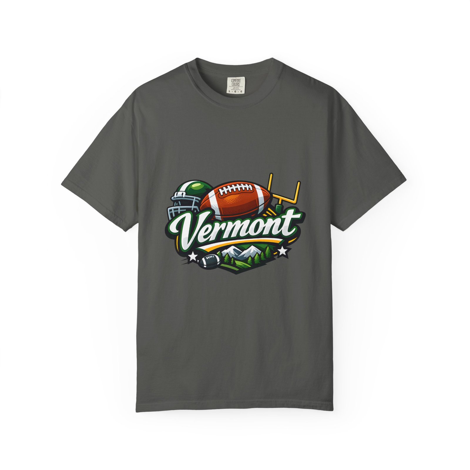 Vermont Football State T-Shirt — Retro Helmet & Goalpost Design - Image 29