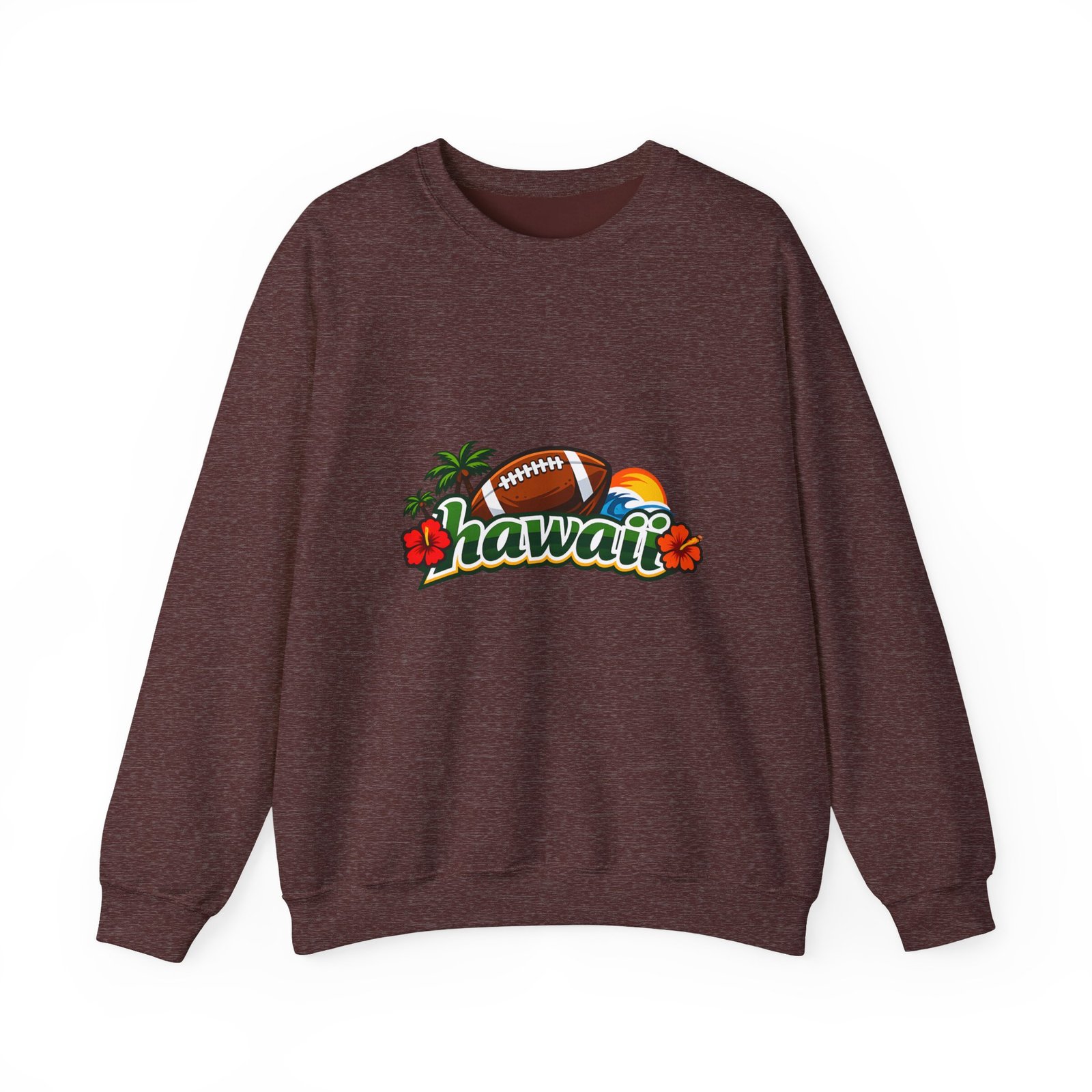 Hawaii Football Crewneck Sweatshirt — Tropical Sunset Palm Beach Pullover - Image 13