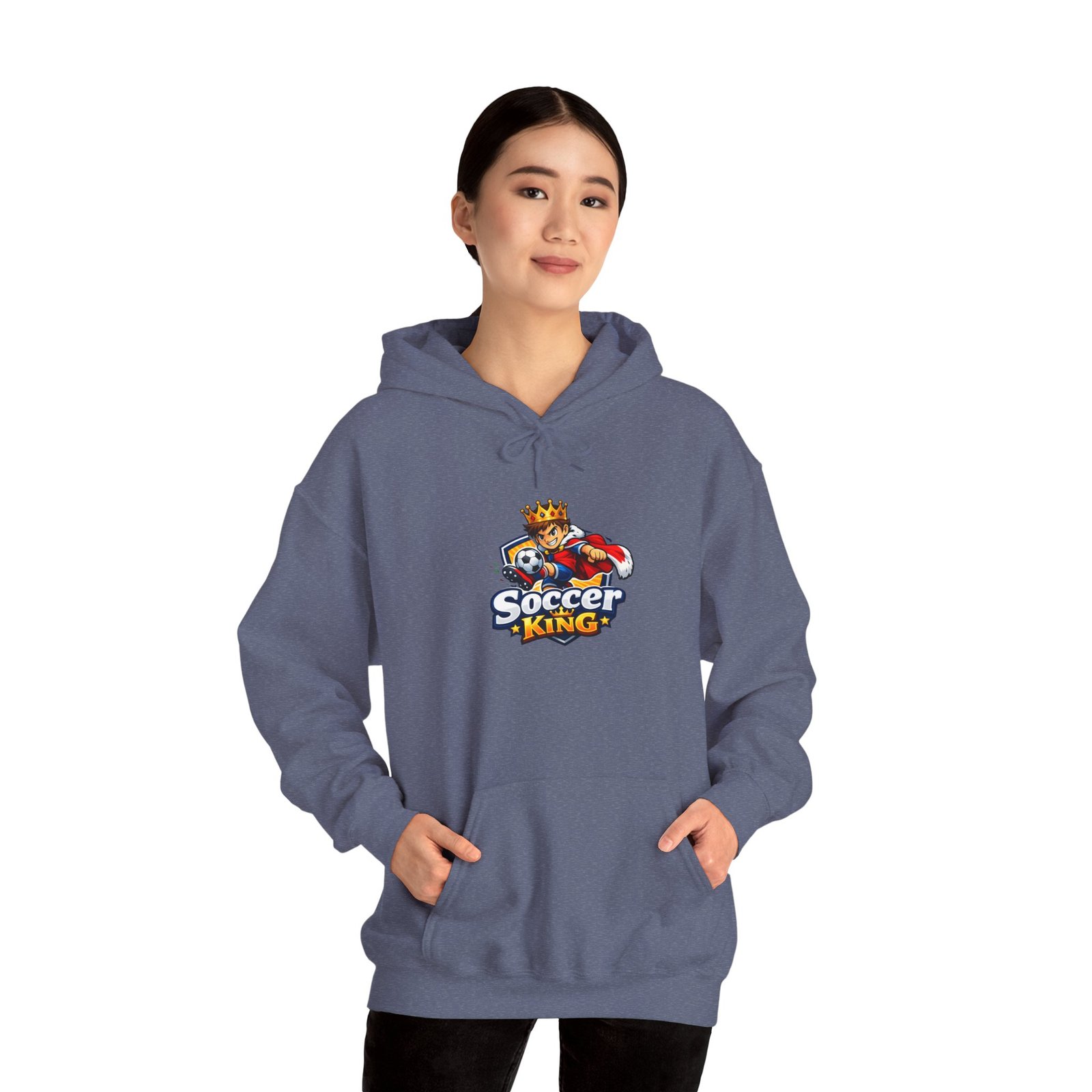 Soccer King Hoodie — Graphic Youth Soccer Crown Logo Pullover - Image 50