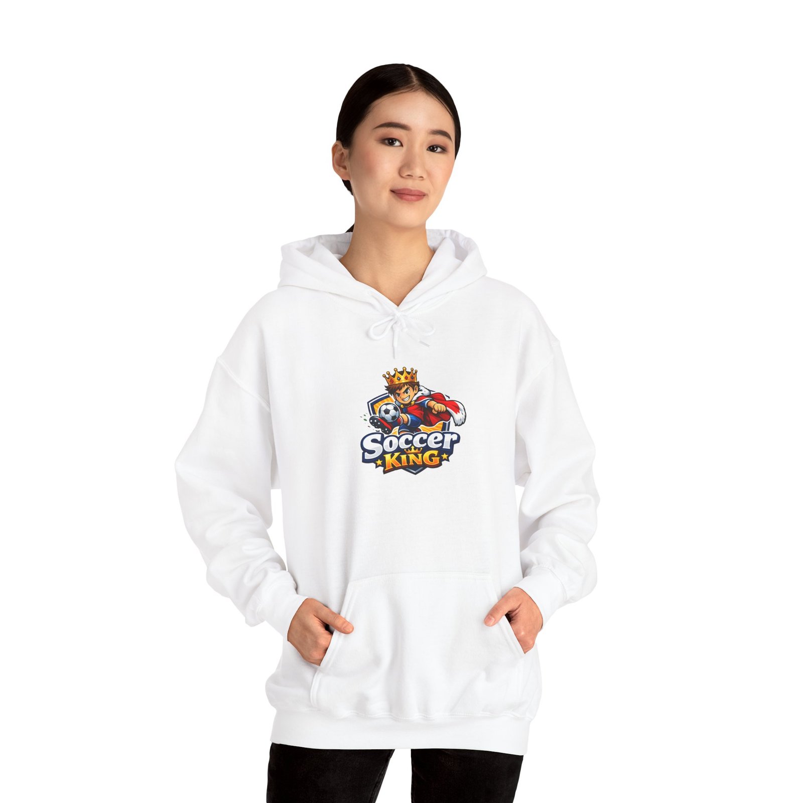 Soccer King Hoodie — Graphic Youth Soccer Crown Logo Pullover - Image 5