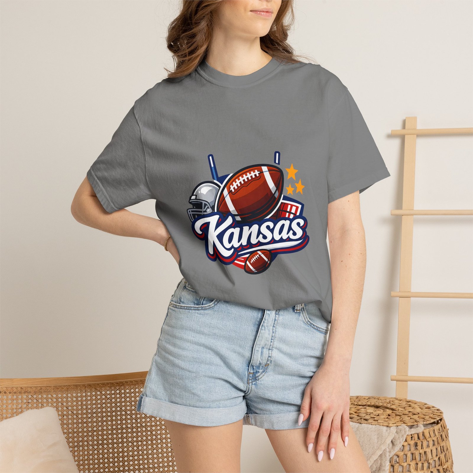 Kansas Football T-Shirt — Retro Helmet & Ball State Pride Tee - Image 36