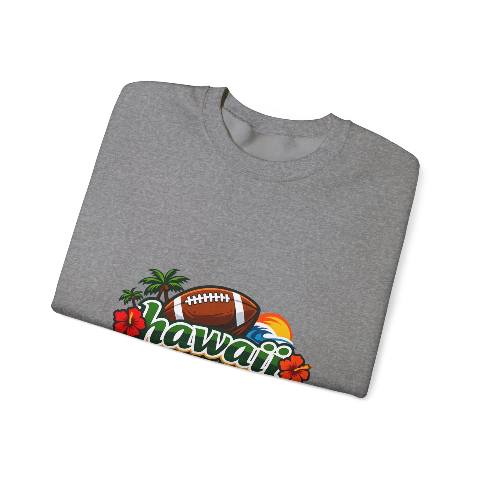 Hawaii Football Crewneck Sweatshirt — Tropical Sunset Palm Beach Pullover - Image 31