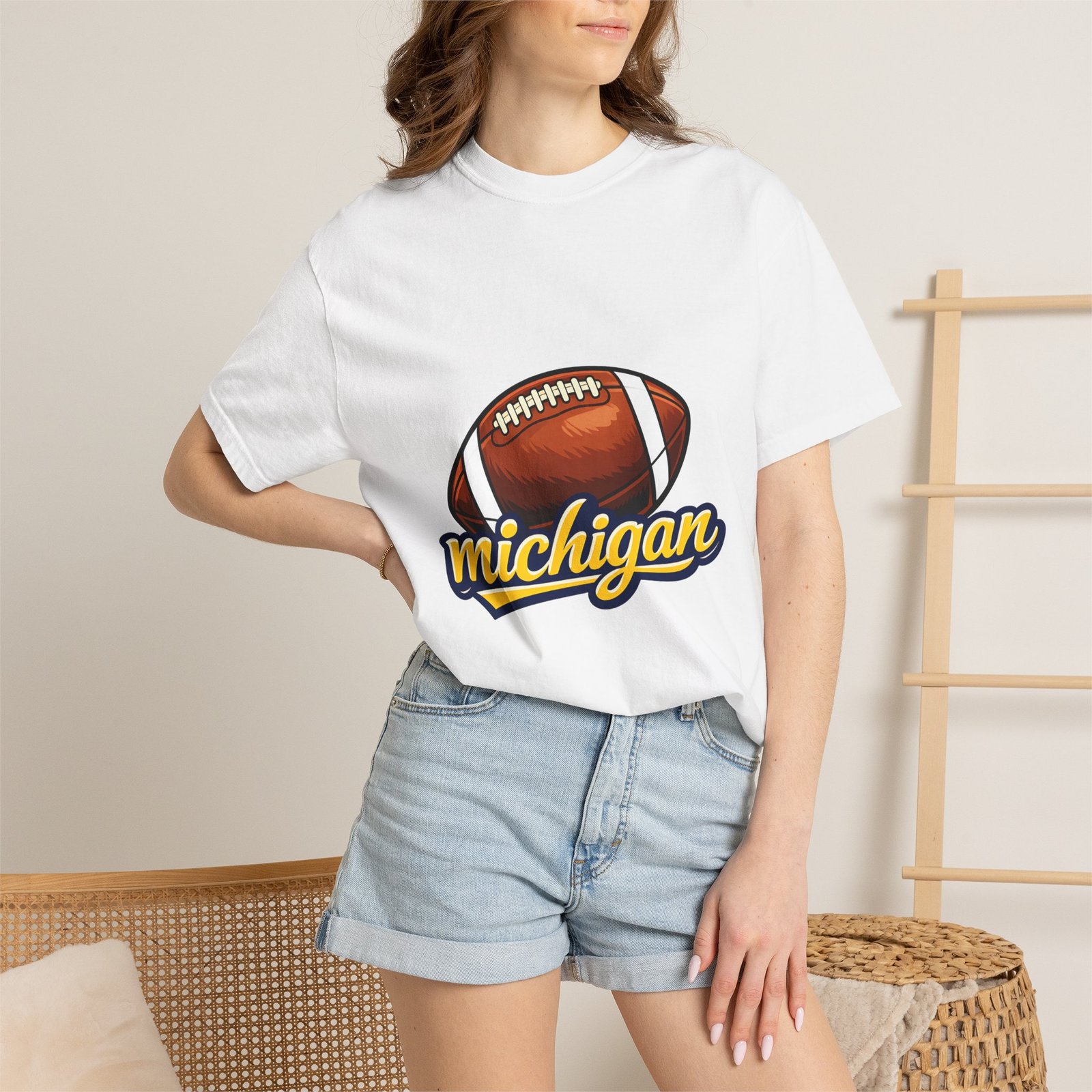 Michigan Football T-Shirt — Vintage Script Logo Tee - Image 4