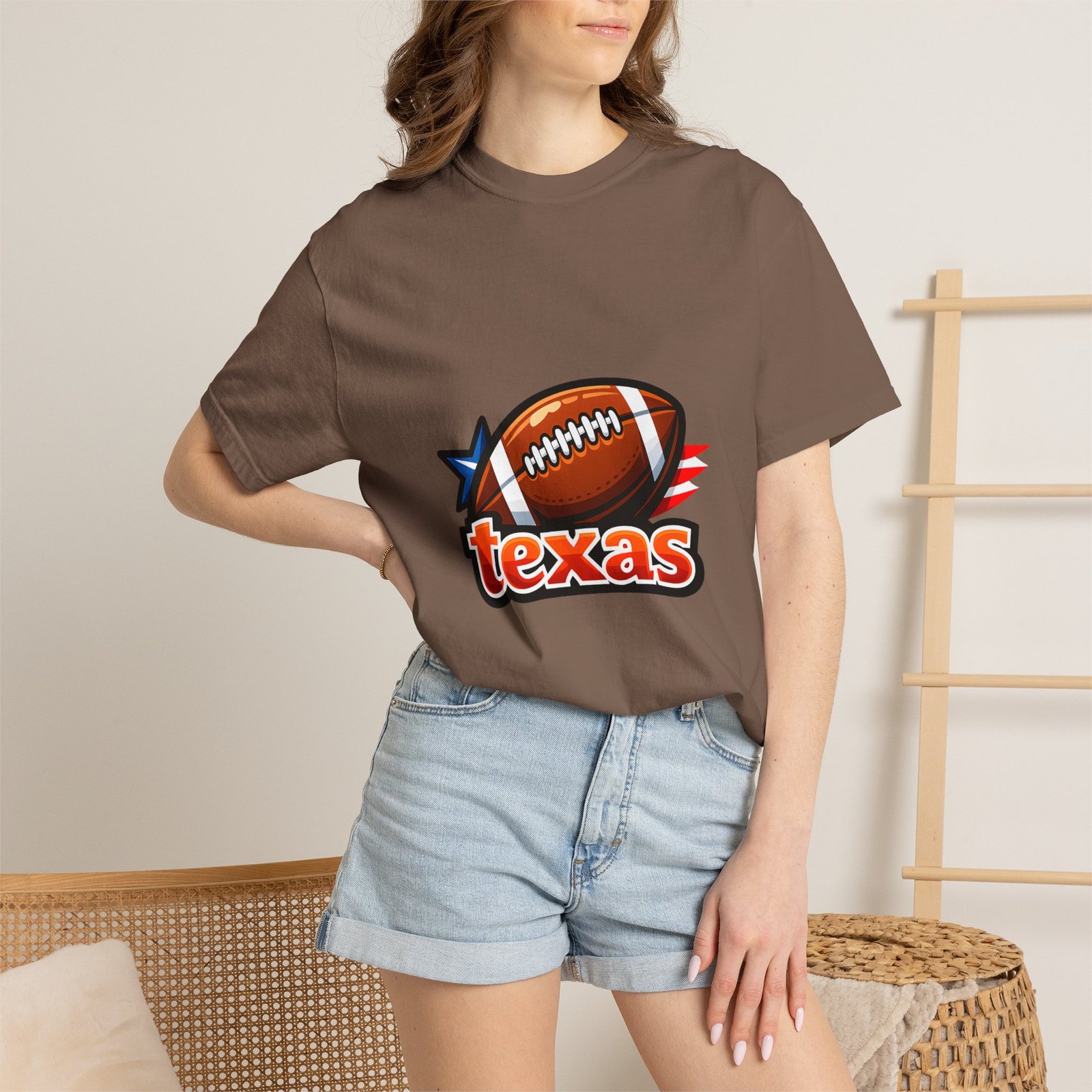 Texas Football T-Shirt — Retro Football & Lone Star Logo - Image 74