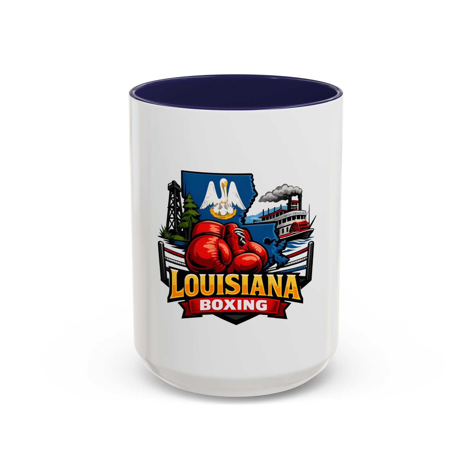Louisiana Boxing Accent Coffee Mug – Red Gloves State Pride (11/15oz) - Image 21