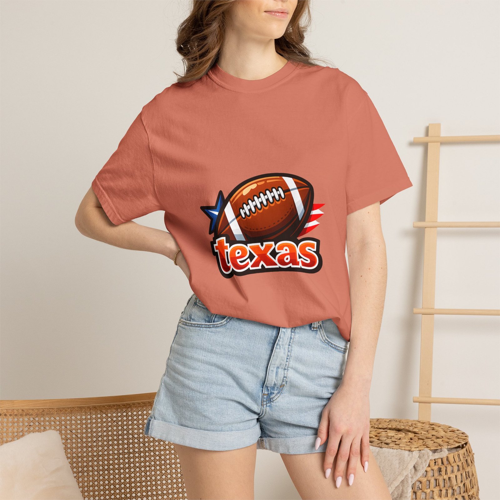 Texas Football T-Shirt — Retro Football & Lone Star Logo - Image 24