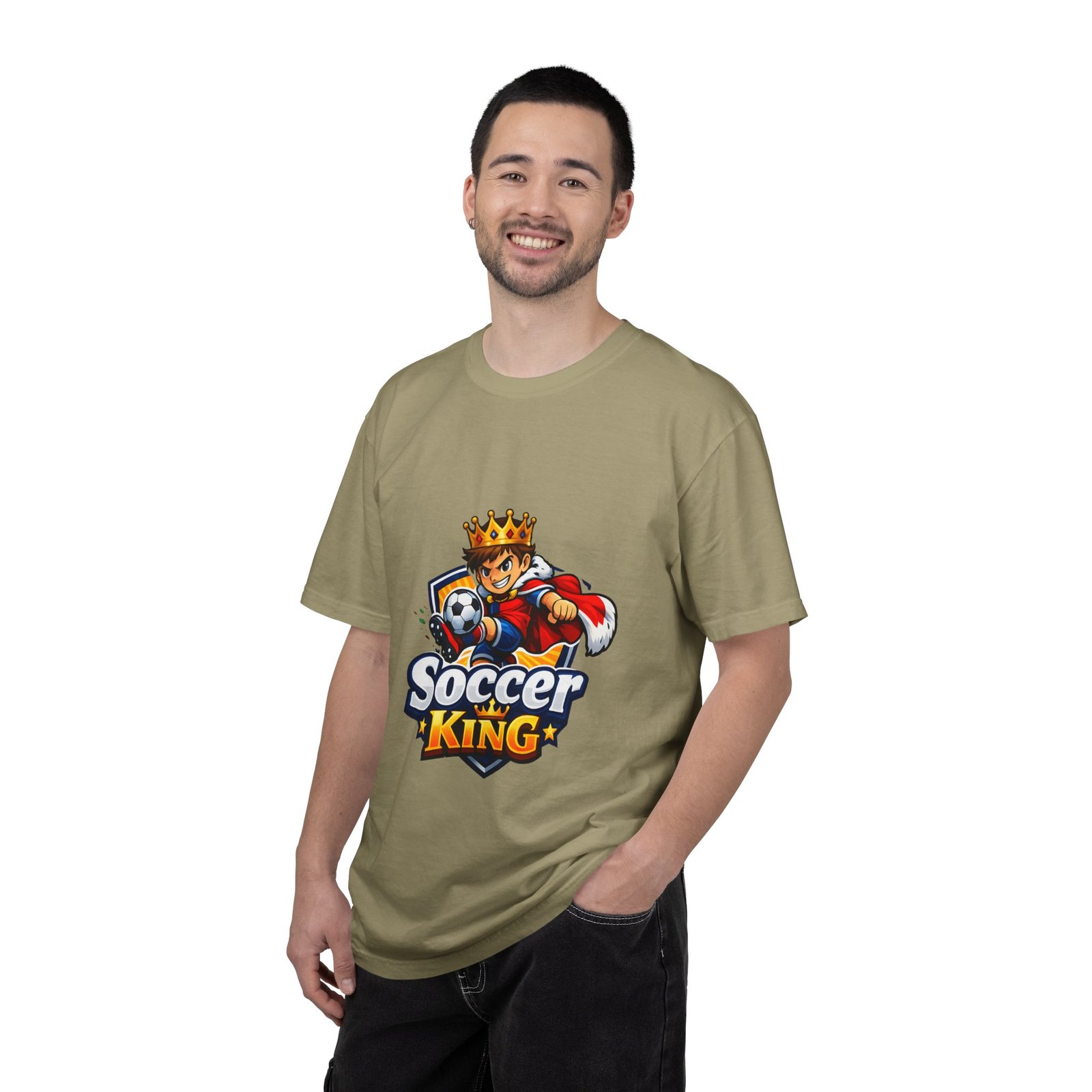 Soccer King T-Shirt — Kids & Teens Soccer Crown Graphic Tee - Image 18