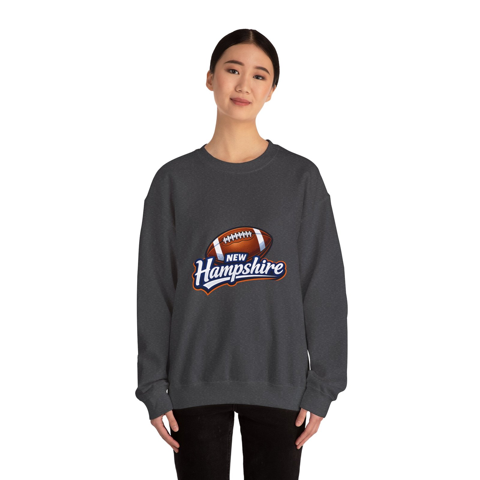 New Hampshire Football Crewneck Sweatshirt — Retro State Football Logo - Image 36