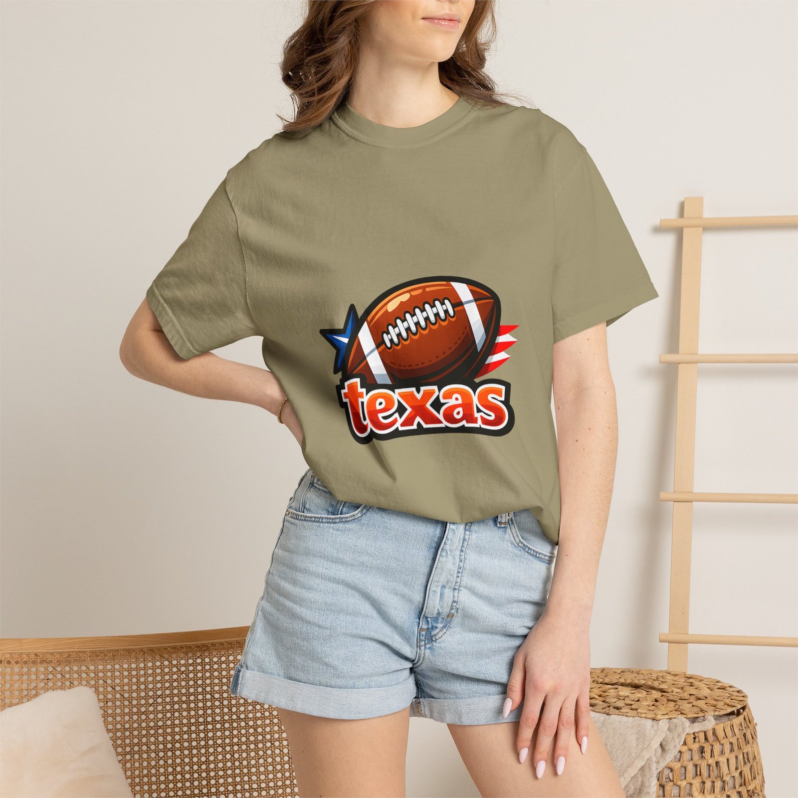 Texas Football T-Shirt — Retro Football & Lone Star Logo - Image 59