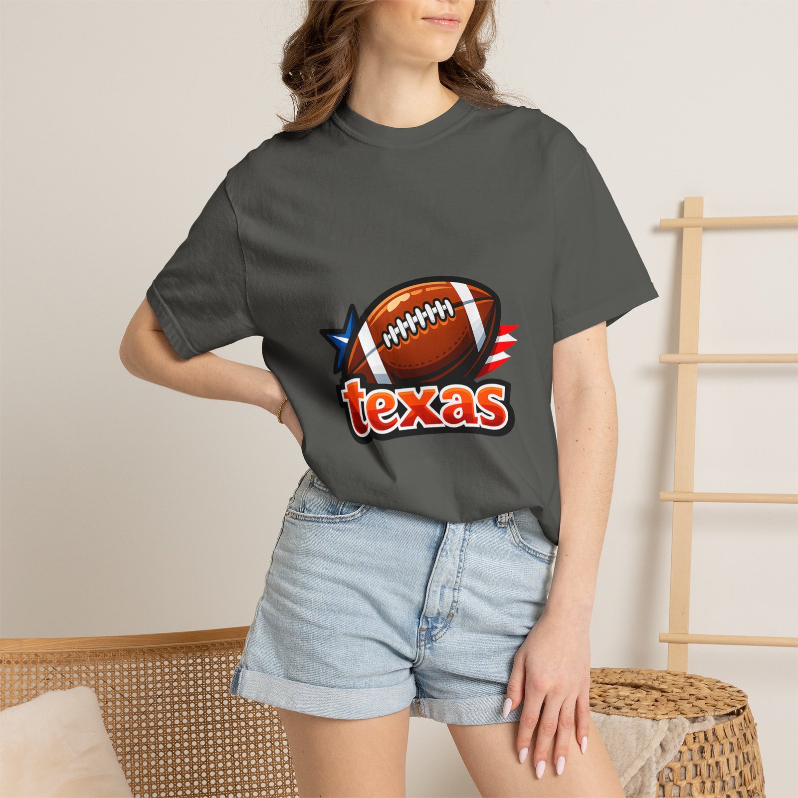 Texas Football T-Shirt — Retro Football & Lone Star Logo - Image 64