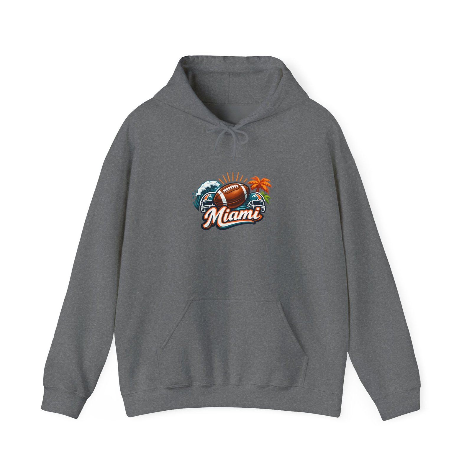 Miami Beach Retro Hoodie — Vintage Palm Tree Sunset Surf Graphic - Image 25