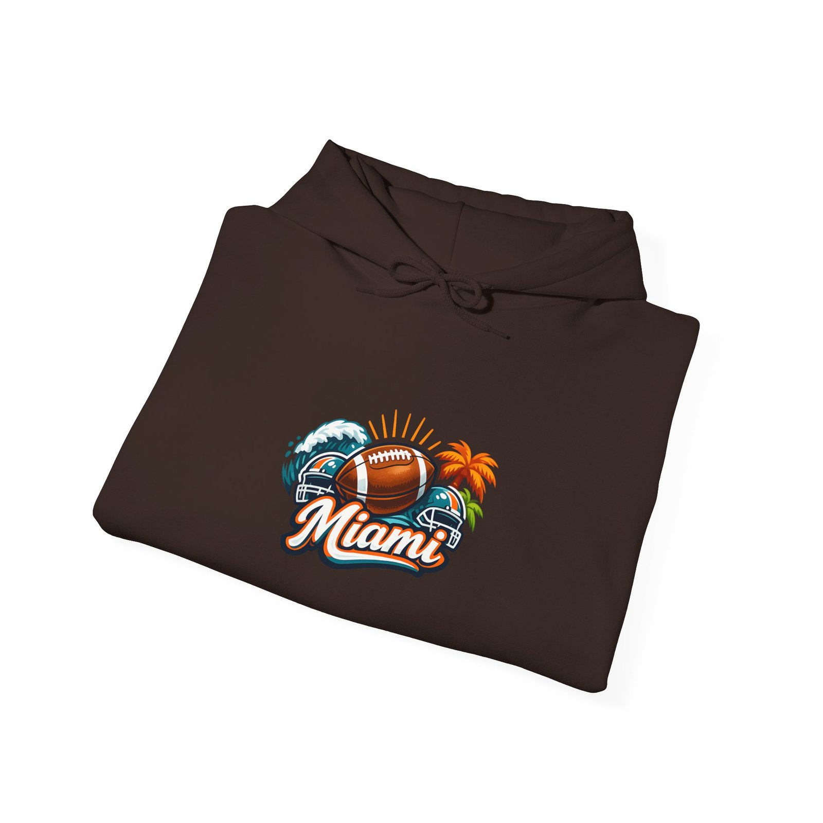 Miami Beach Retro Hoodie — Vintage Palm Tree Sunset Surf Graphic - Image 23
