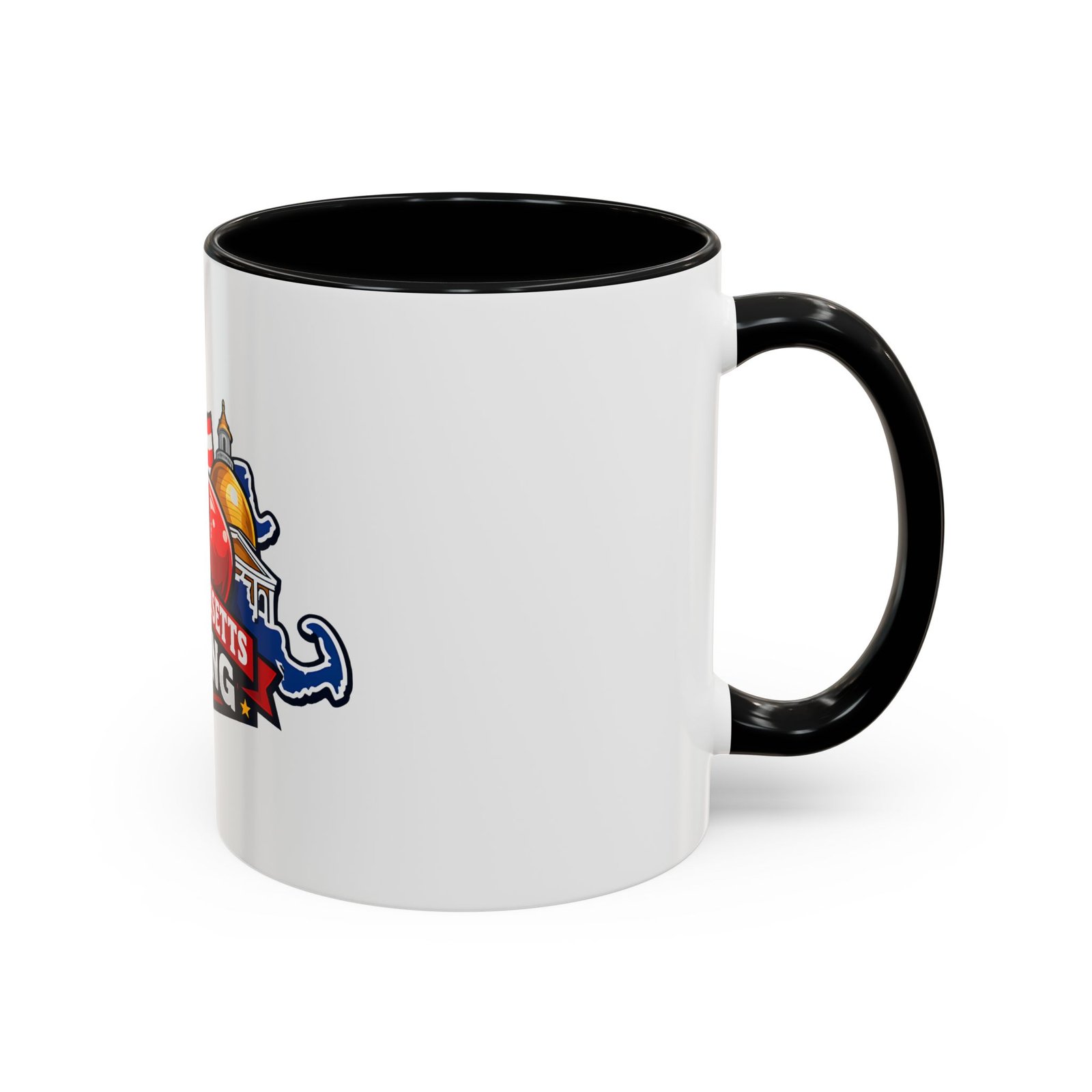 Massachusetts Boxing Accent Coffee Mug — State Pride Boxing Logo (11/15oz) - Image 2