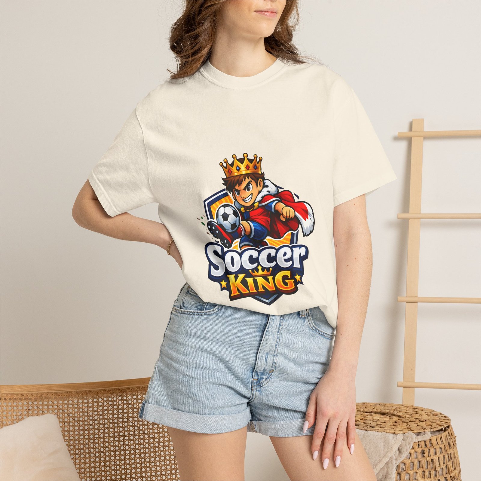 Soccer King T-Shirt — Kids' Youth Soccer Crown Graphic Tee - Image 20