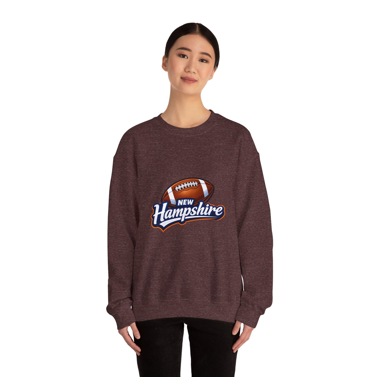 New Hampshire Football Crewneck Sweatshirt — Retro State Football Logo - Image 16