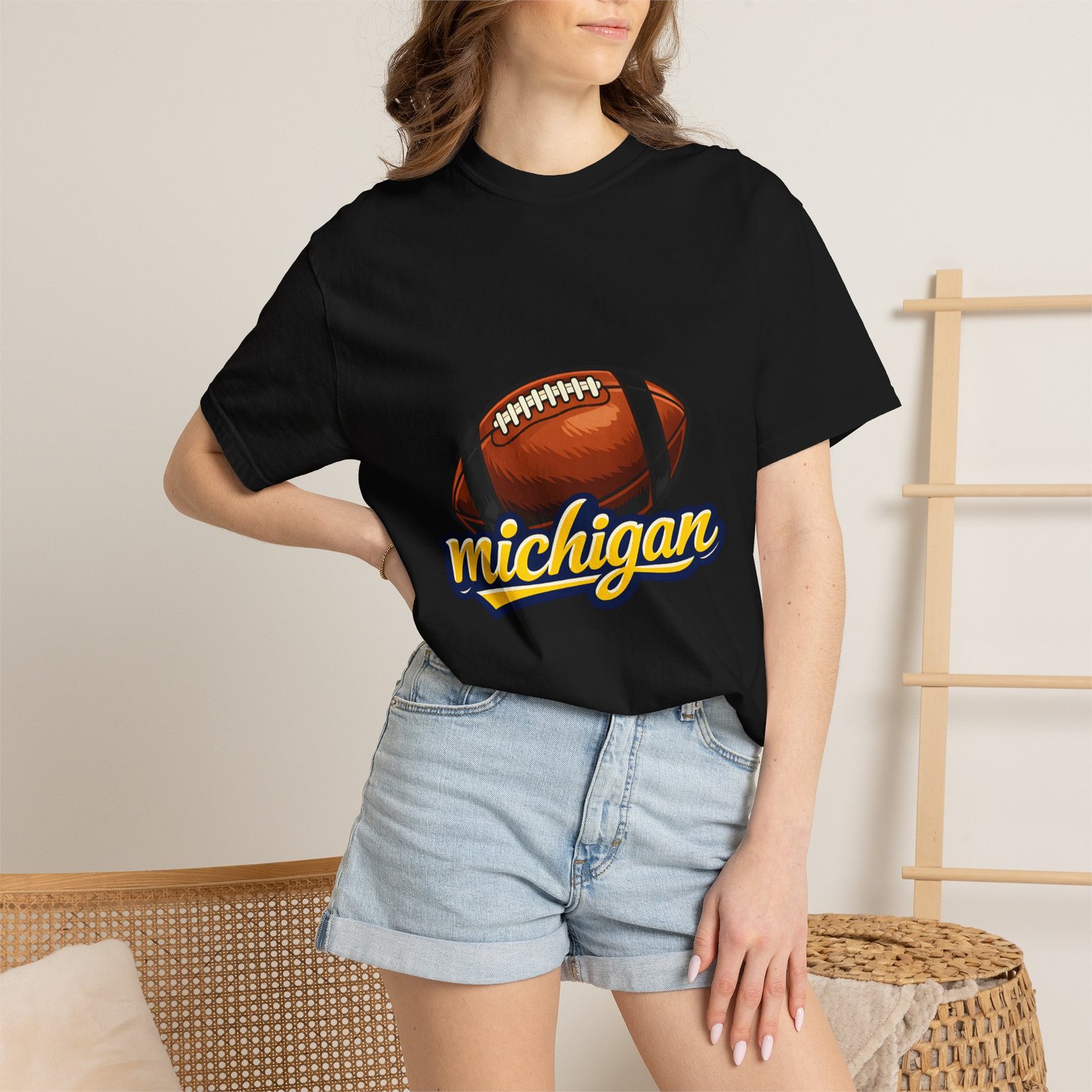 Michigan Football T-Shirt — Vintage Script Logo Tee - Image 52