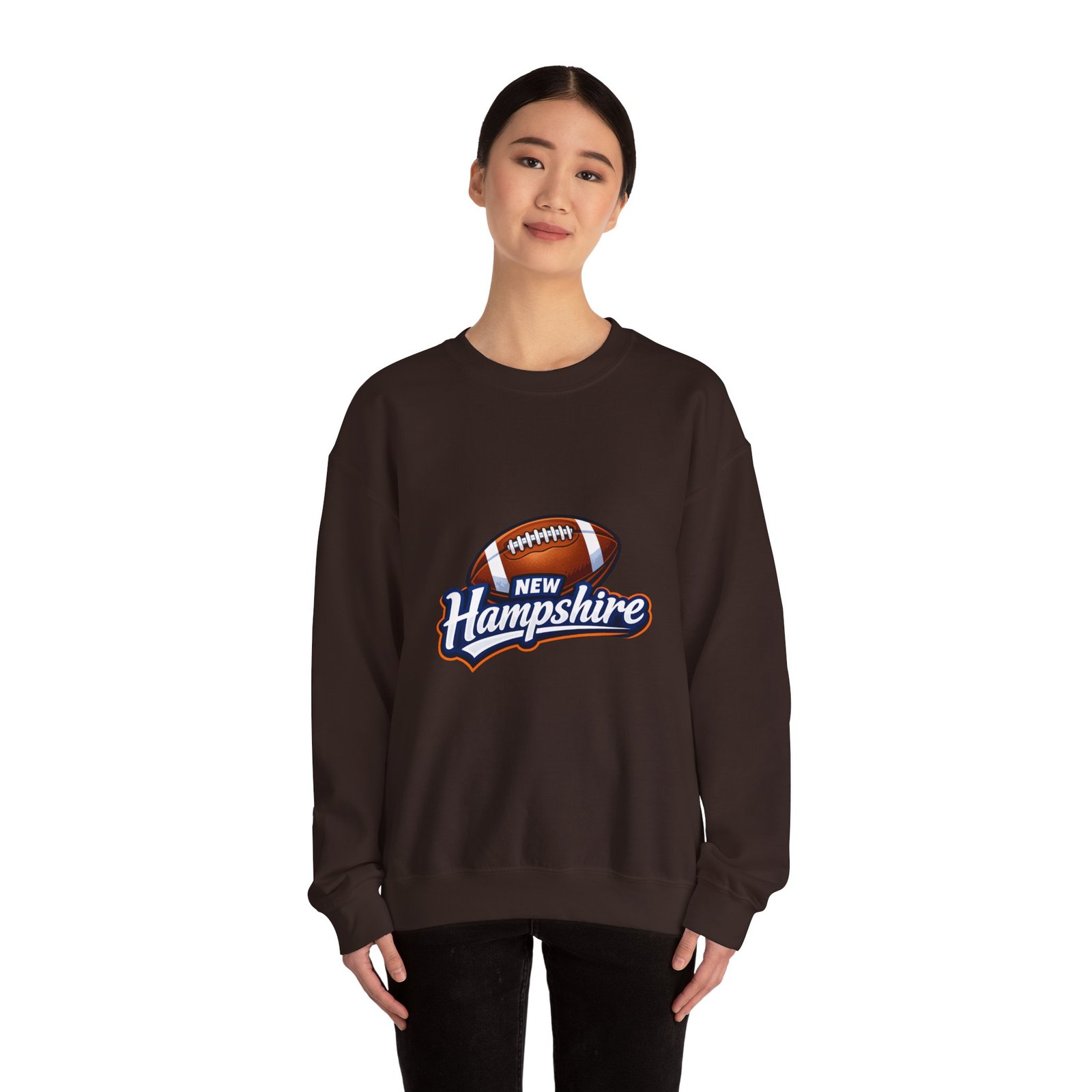 New Hampshire Football Crewneck Sweatshirt — Retro State Football Logo - Image 28