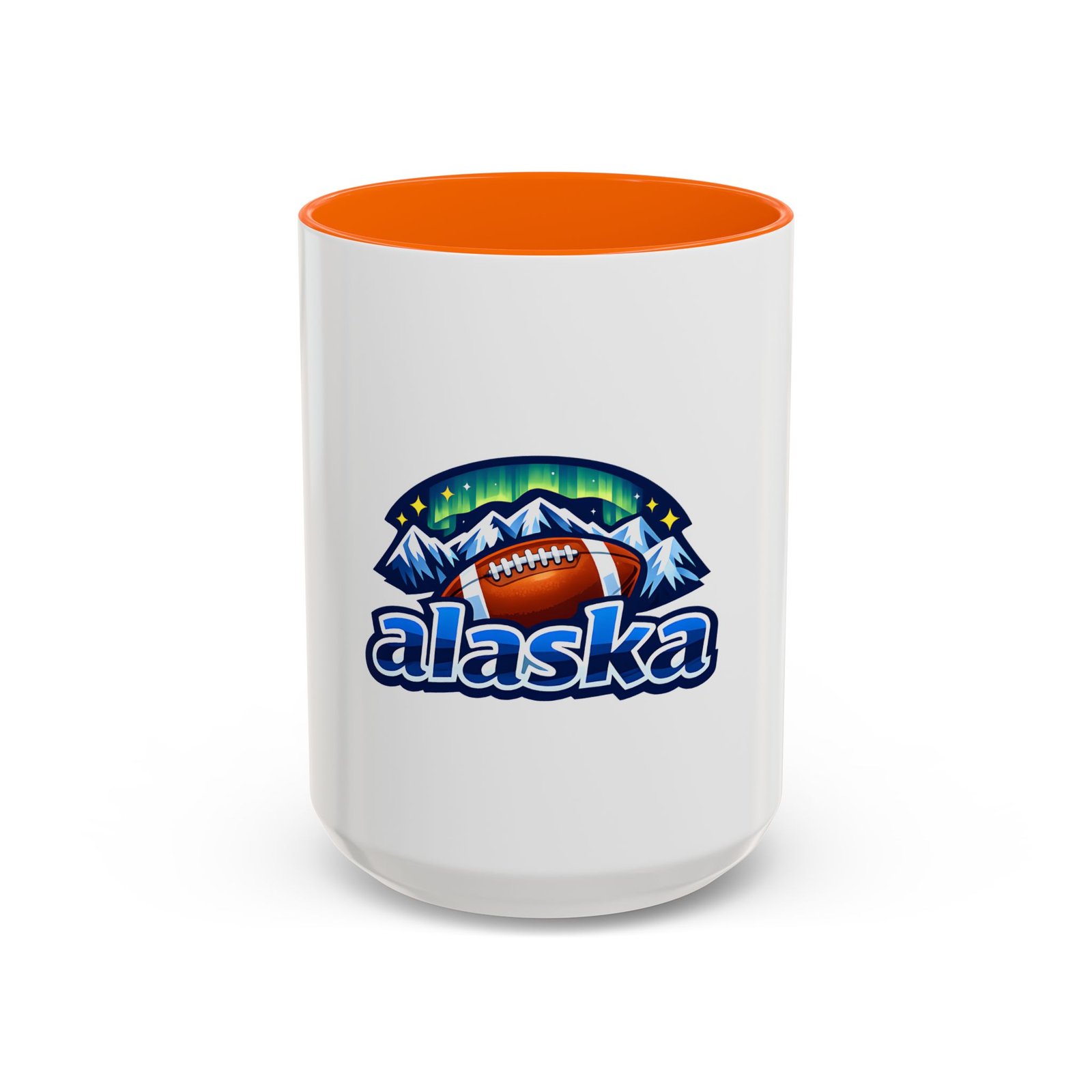 Alaska Football Coffee Mug – Northern Lights Mountain Design (11/15oz) - Image 13