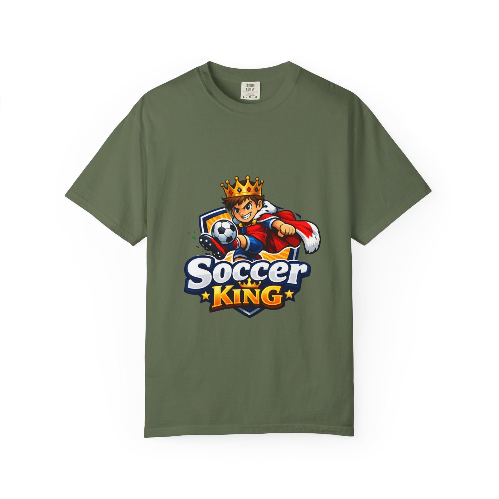 Soccer King T-Shirt — Kids & Teens Soccer Crown Graphic Tee - Image 28