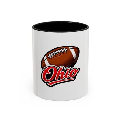 Ohio Football Accent Coffee Mug – 11/15oz Team Spirit Mug