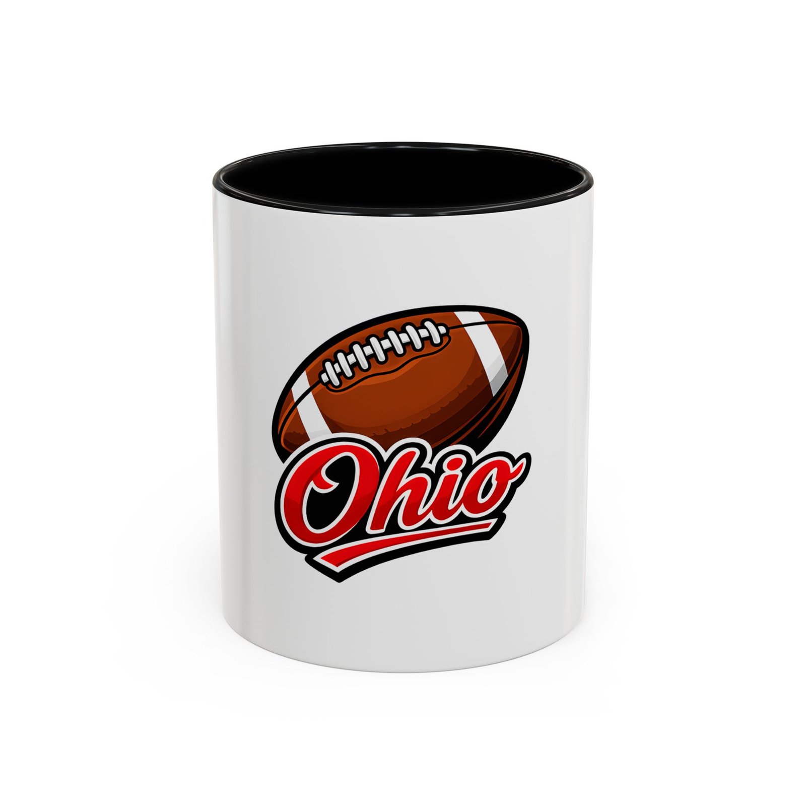 Ohio Football Accent Coffee Mug – 11/15oz Team Spirit Mug