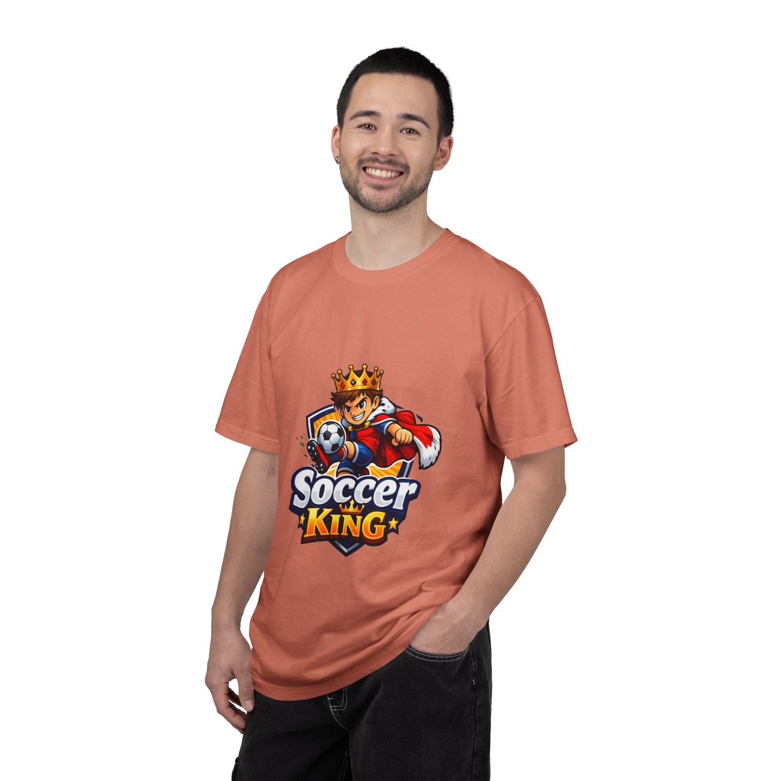 Soccer King T-Shirt — Kids & Teens Soccer Crown Graphic Tee - Image 6