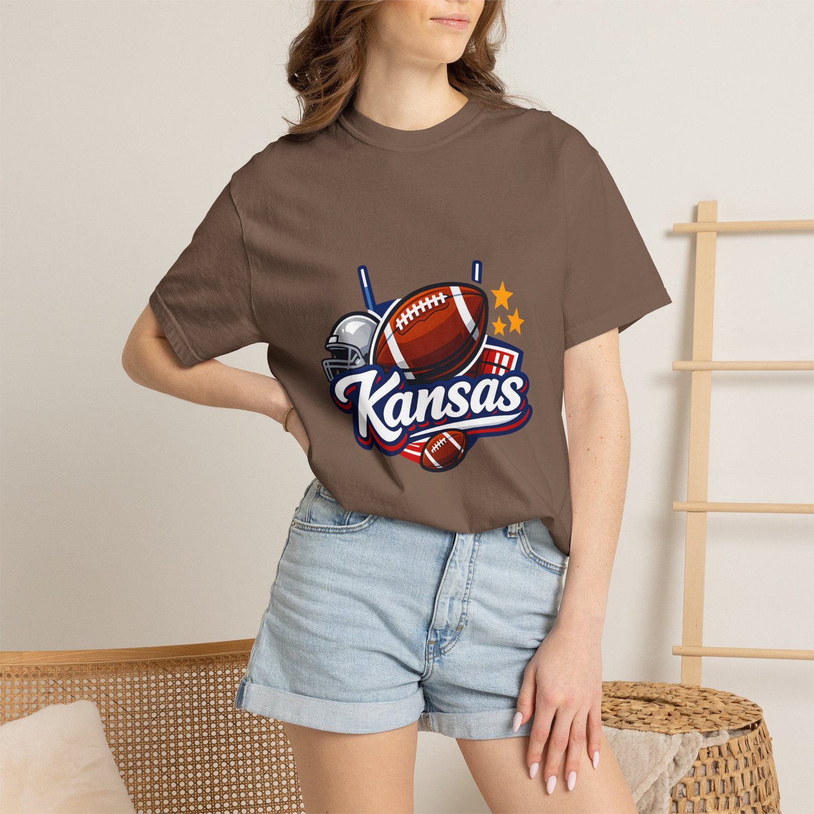 Kansas Football T-Shirt — Retro Helmet & Ball State Pride Tee - Image 28
