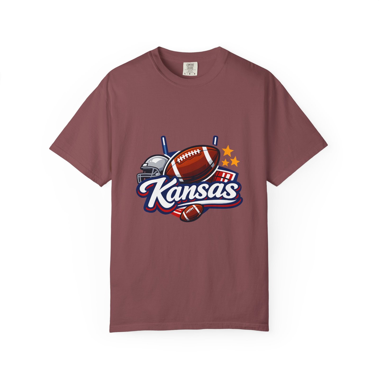 Kansas Football T-Shirt — Retro Helmet & Ball State Pride Tee - Image 13