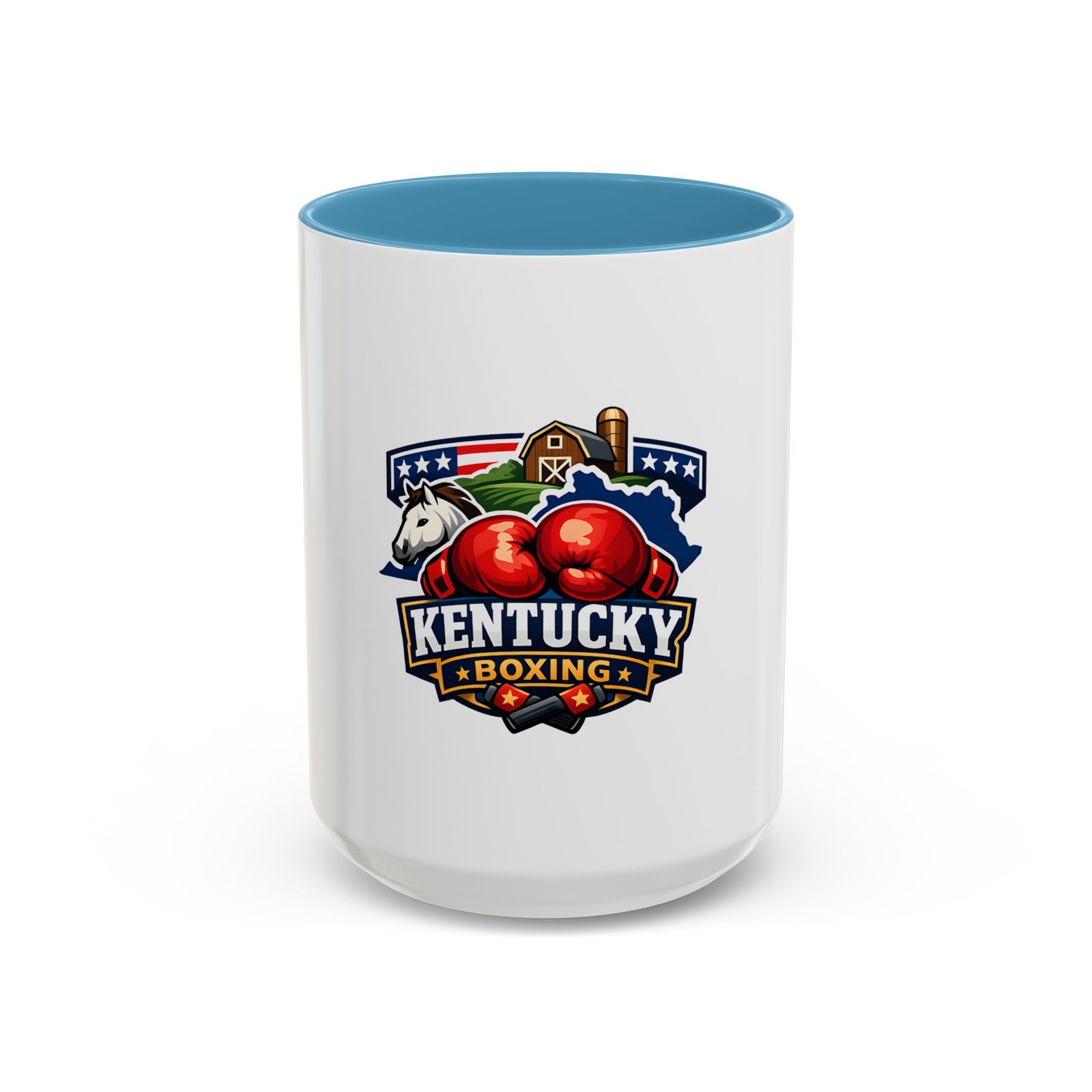Kentucky Boxing Coffee Mug — State Pride Boxing Logo Accent Mug (11/15 oz) - Image 37
