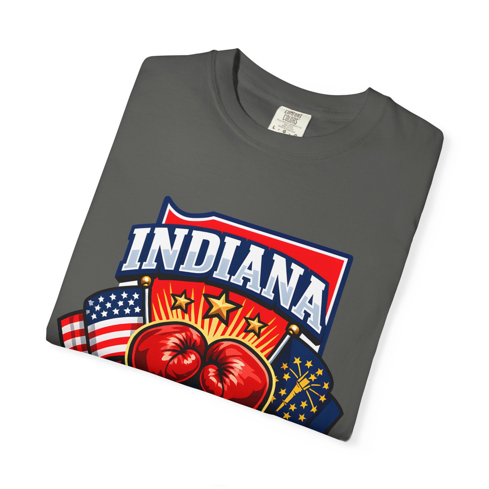 Indiana Boxing T-Shirt — State Pride Boxing Tee with Gloves & Flags - Image 31
