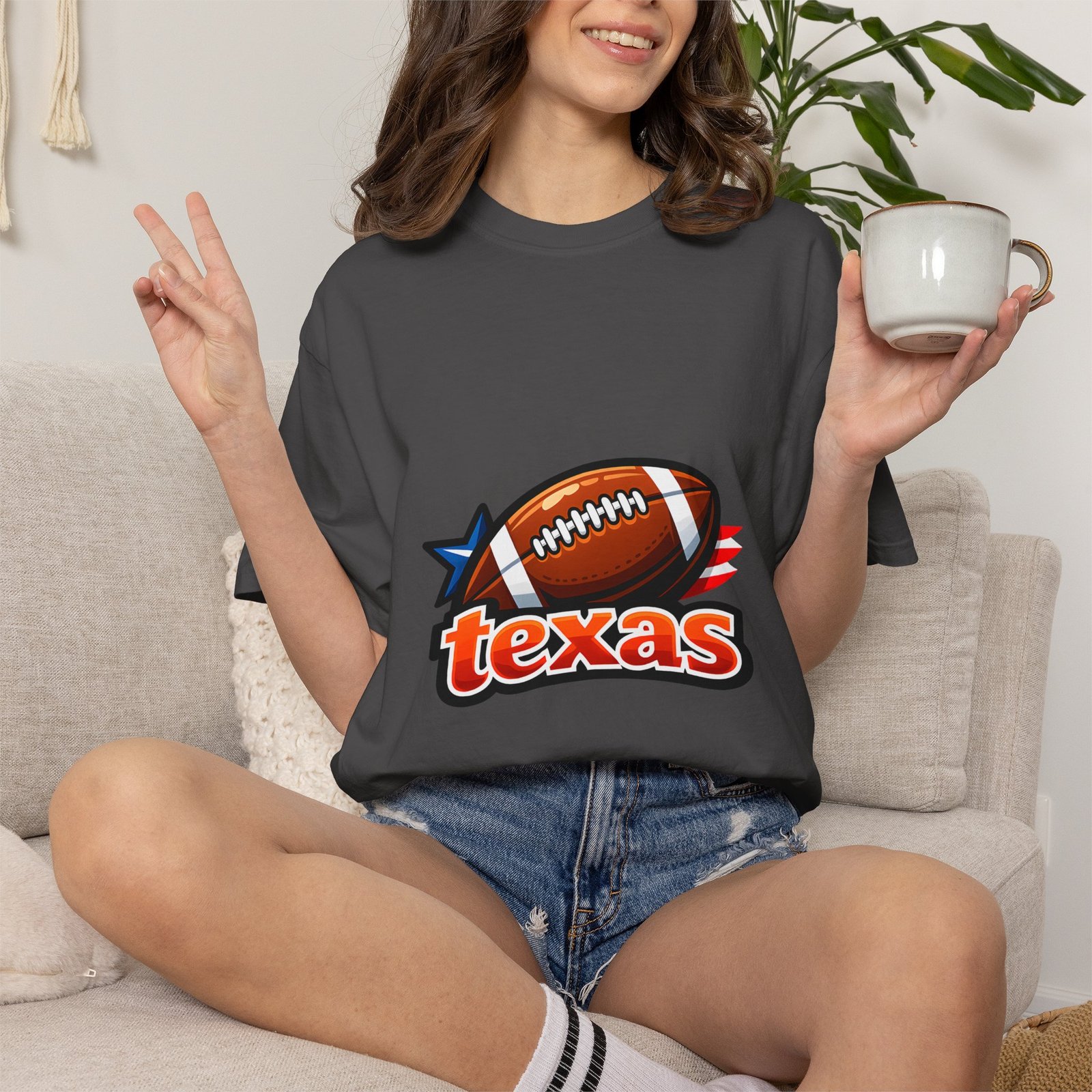 Texas Football T-Shirt — Retro Football & Lone Star Logo - Image 5