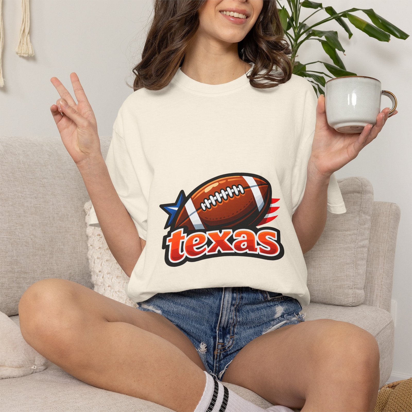 Texas Football T-Shirt — Retro Football & Lone Star Logo - Image 50