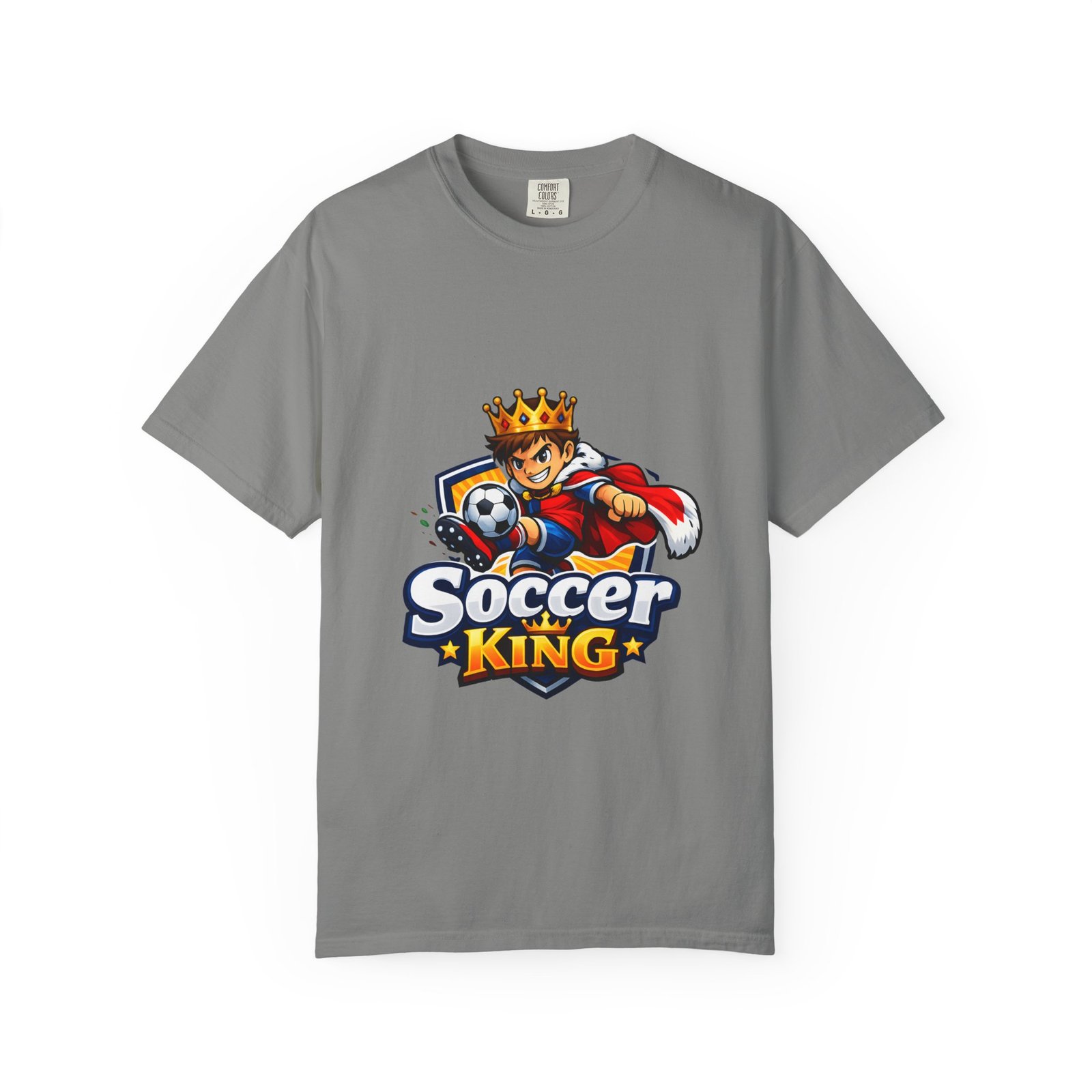 Soccer King T-Shirt — Kids' Youth Soccer Crown Graphic Tee - Image 41